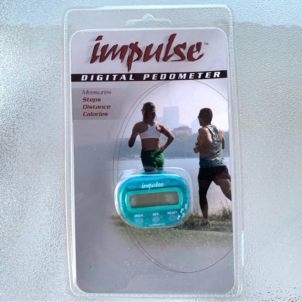 Impulse Light Blue Digital Pedometer, Model C-3